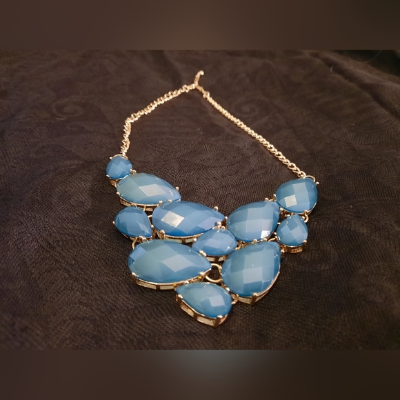 Blue statement necklace - Picture 1 of 6